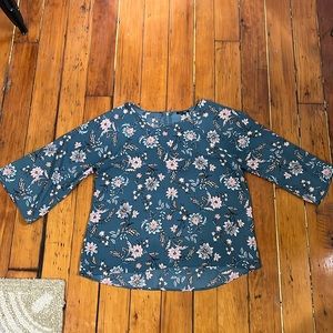 Papermoon floral blouse top size large